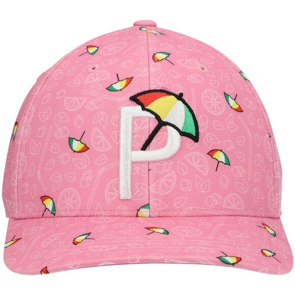 PUMA Arnold Palmer Pink Umbrella Snapback Hat NWT OSFA - Picture 4 of 9